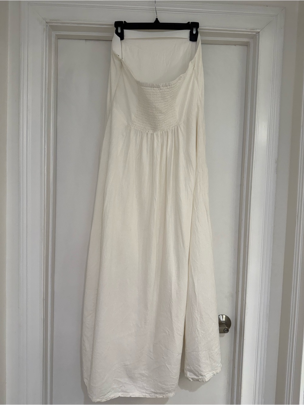 The Drop Carlota Strapless Linen Maxi Dress - White - Picture 3 of 4